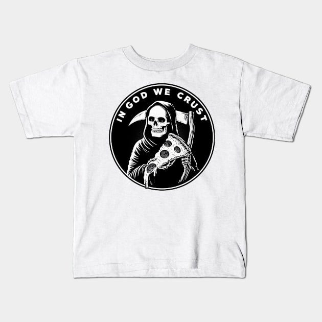 Grim Reaper Pizza Party Tee Kids T-Shirt by PreDope